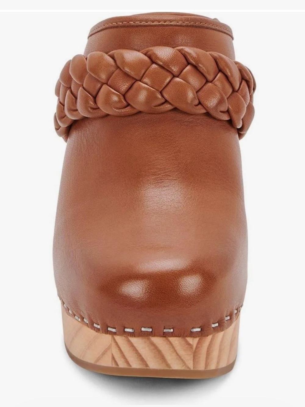 Dolce Vita Tan Braided Leather Mule Clogs - Picture 2 of 6